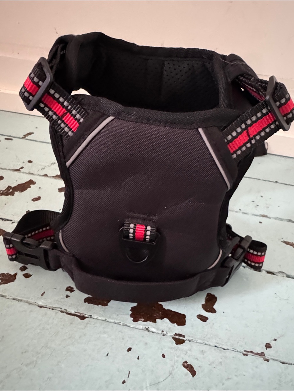 Smilepowo No Pull Harness Black Red Nylon Reflective Adjustable small to medium